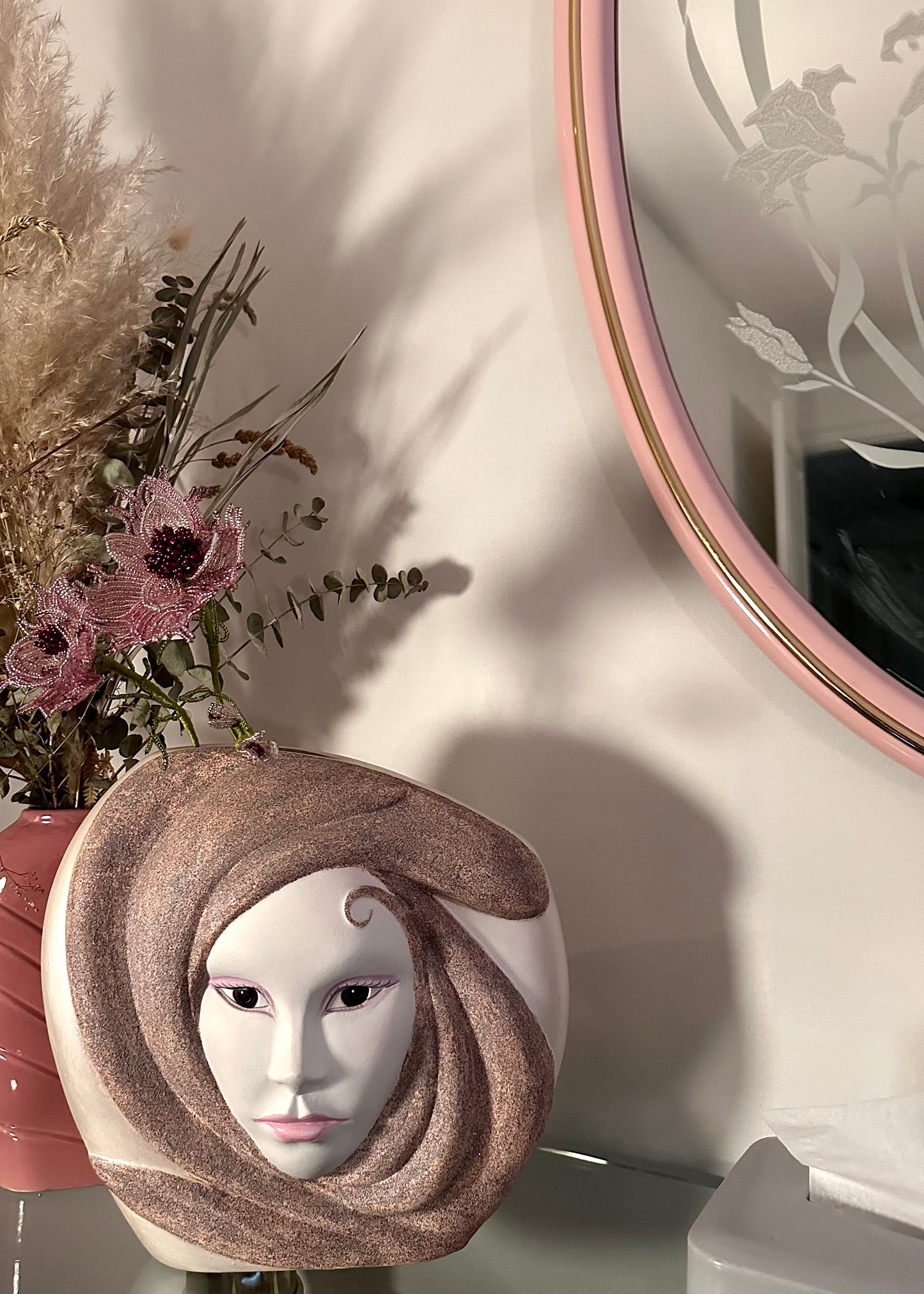ceramic face vase