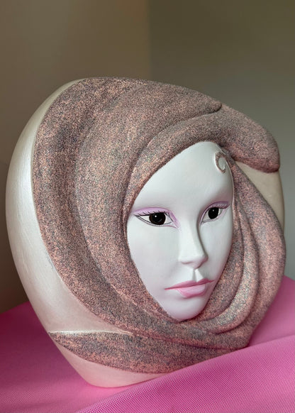 ceramic face vase