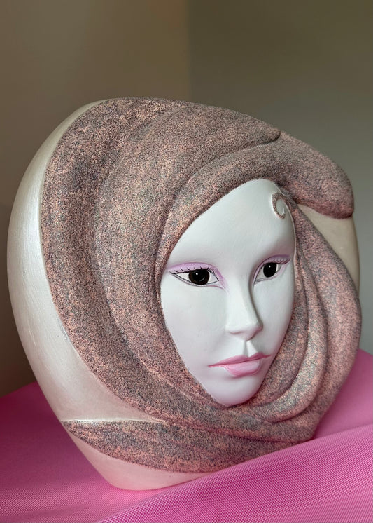 ceramic face vase