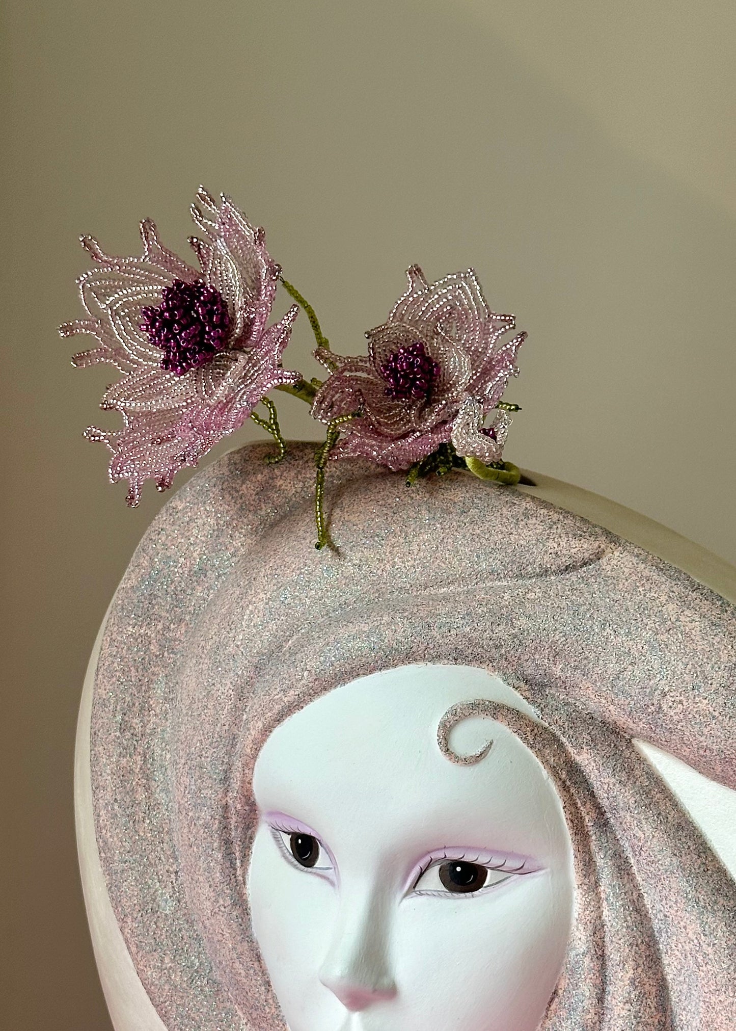 ceramic face vase