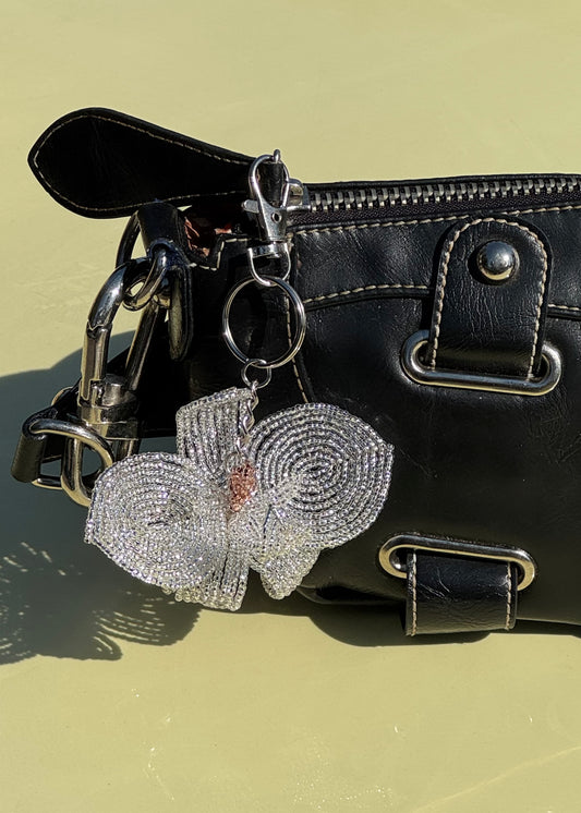 silver orchid charm