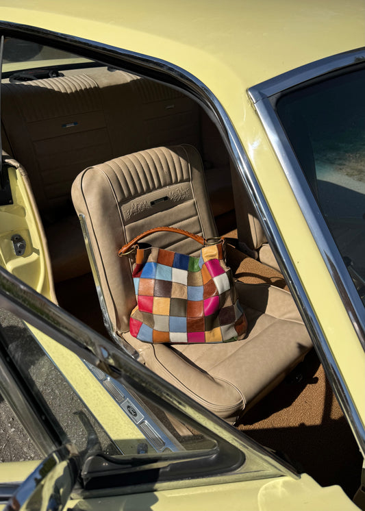 patchwork shoulder bag