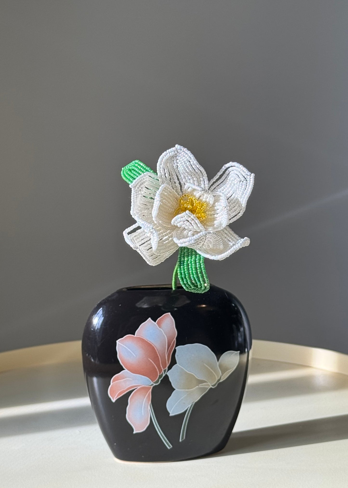 vintage Japanese lotus vase