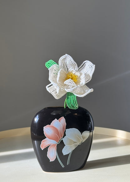 vintage Japanese lotus vase