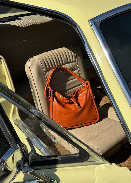 orange shoulder bag