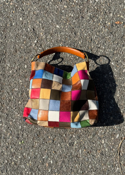 patchwork shoulder bag