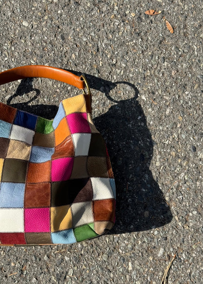 patchwork shoulder bag