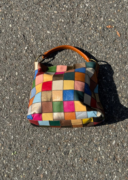 patchwork shoulder bag