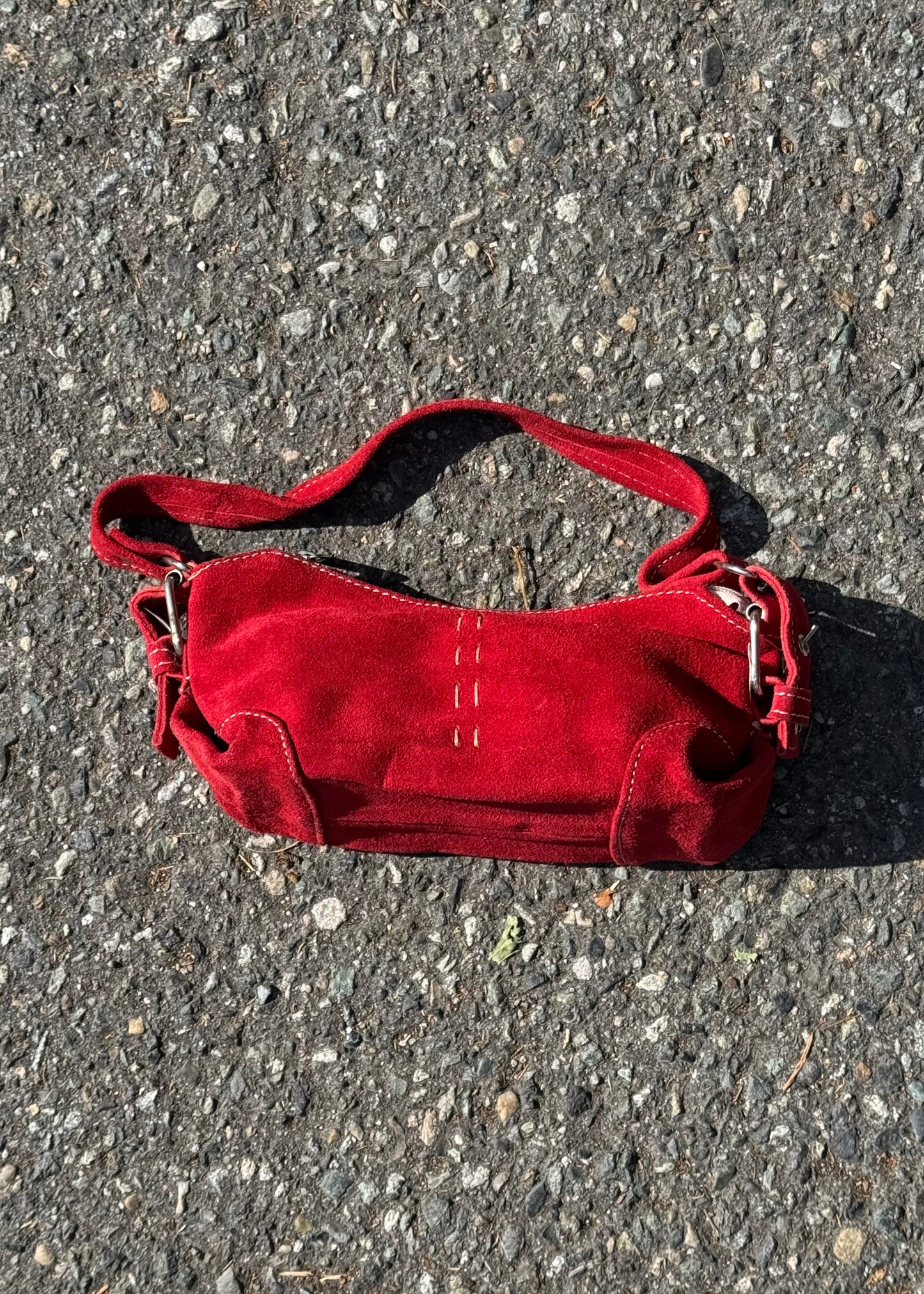red shoulder bag