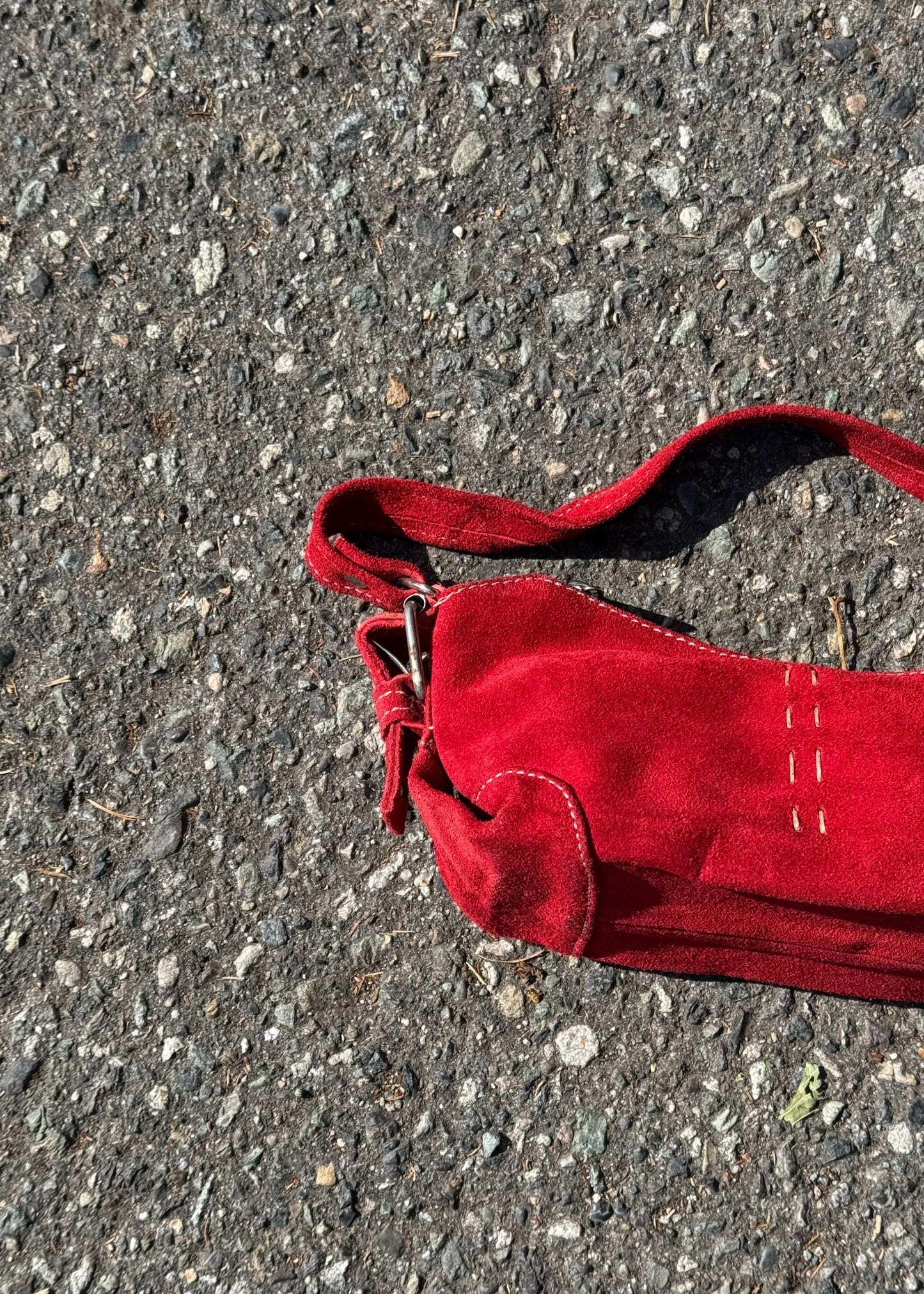 red shoulder bag