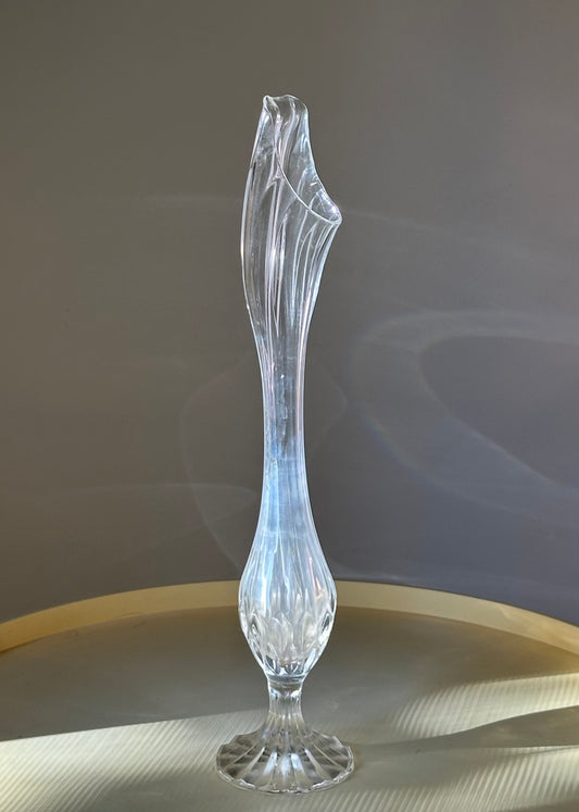 asymmetrical glass bud vase