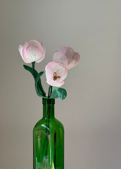 white & pink tulip trio (pre-order)