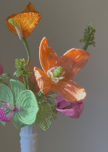 peach poppy bouquet