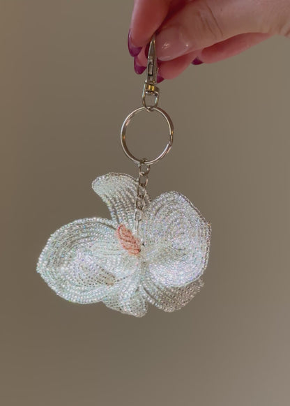 silver orchid charm