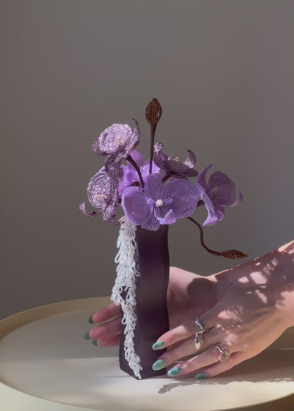 mixed purple orchid bouquet (pre-order)